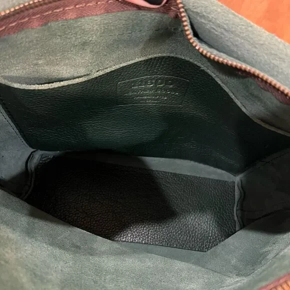 Calma 11 600 Full Grain Leather Crossbody Bag Dark Green Spain Large EUC - Picture 6 of 8